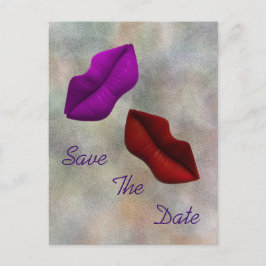 Lips Save the Date Verpflichtungsfeier Ankündigungspostkarte