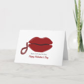 Lips Telefon ruft an, um den glücklichen Valentins Karte (Vorderseite)