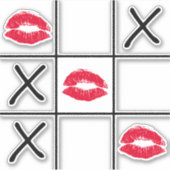 Lips Tic Tac Toe Aufkleber (Vorderseite)