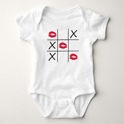 Lips Tic Tac Toe Baby Strampler (Vorderseite)