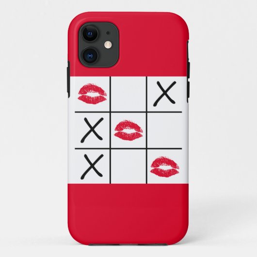 Lips Tic Tac Toe Case-Mate iPhone Hülle (Rückseite)