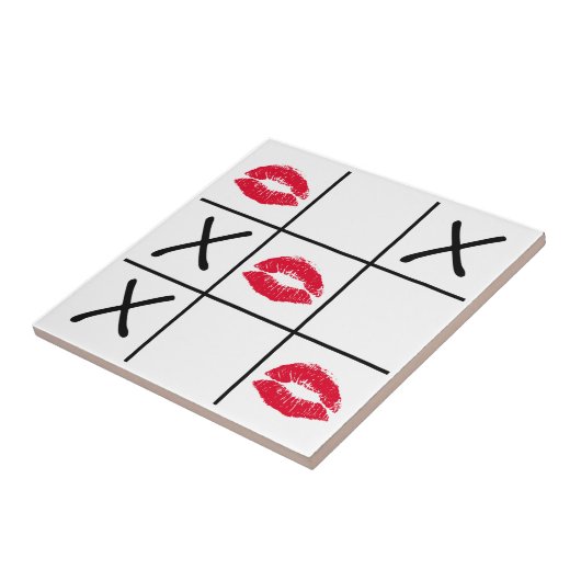 Lips Tic Tac Toe Fliese (Seite)