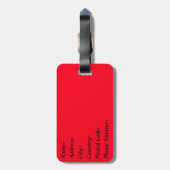 Lips Tic Tac Toe Gepäckanhänger (Rückseite vertikal)