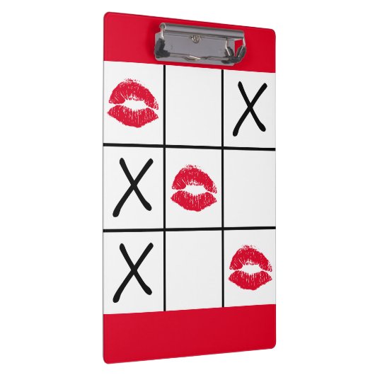 Lips Tic Tac Toe Klemmbrett (Rechts)