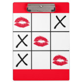 Lips Tic Tac Toe Klemmbrett (Vorderseite)
