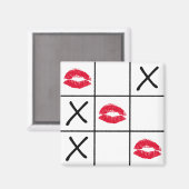 Lips Tic Tac Toe Magnet (Vorderseite/Rückseite)