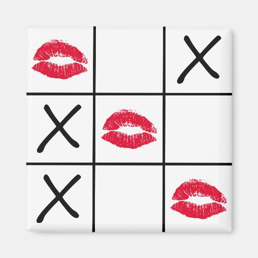Lips Tic Tac Toe Magnet (Vorne)
