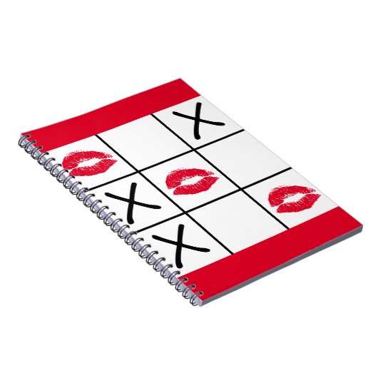 Lips Tic Tac Toe Notizblock (Rechte Seite)