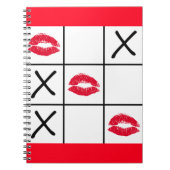 Lips Tic Tac Toe Notizblock (Vorderseite)