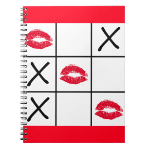 Lips Tic Tac Toe Notizblock