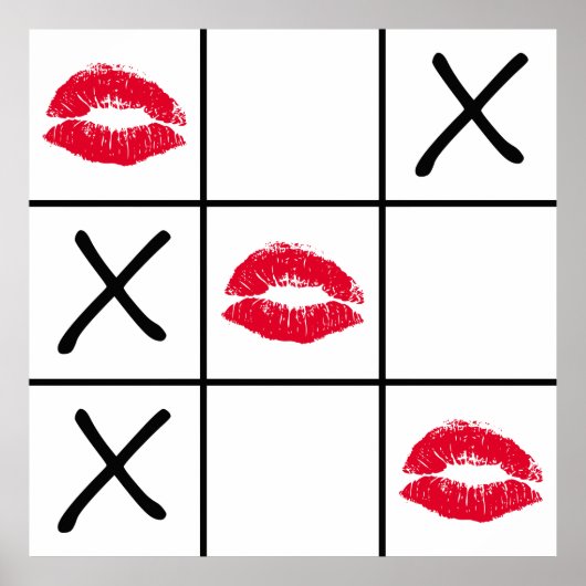 Lips Tic Tac Toe Poster (Vorne)