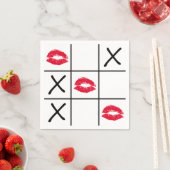 Lips Tic Tac Toe Serviette (Beispiel)
