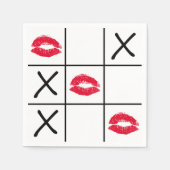 Lips Tic Tac Toe Serviette (Vorderseite)