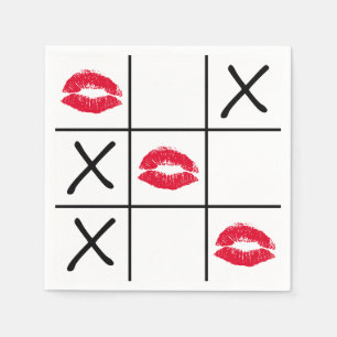 Lips Tic Tac Toe Serviette