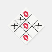 Lips Tic Tac Toe Serviette (Ecke)