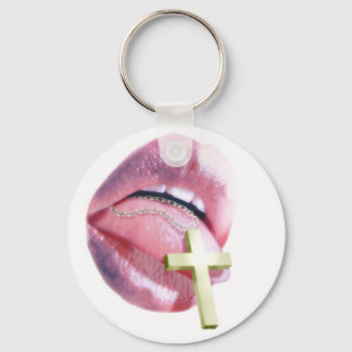 LIPS und CROSS auf KETTE Schlüsselanhänger