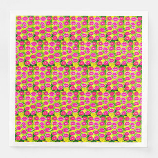 Lips und Kisses Print Paper Napkins". Serviette