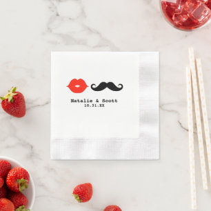 Lips und Mustache Napkins Serviette