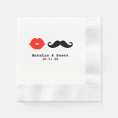 Lips und Mustache Napkins Serviette (Vorderseite)