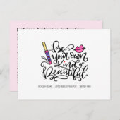 LipSense-Anwendung, Tipps, Tricks, Peeling Ankündigungspostkarte (Vorne/Hinten)