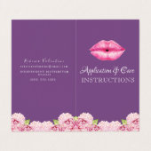 Lipsense Anwendungs-Anweisungen Visitenkarten (Außenseite Aufgefaltet)