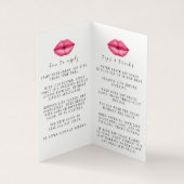 Lipsense Anwendungs-Anweisungs-Broschüre Visitenkarten (Innenseite)