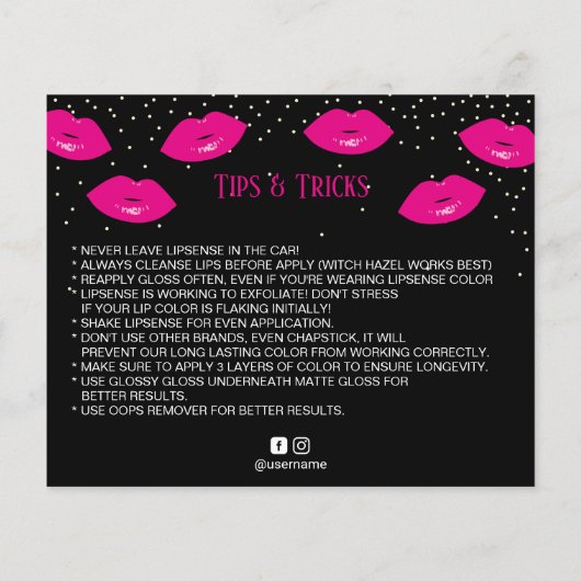 LipSense-Distributor Hot-Pink-Lips Anwenden Flyer (Hinten)