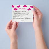 Lipsense Hot Pink Lips Anwenden Flyer (Gruppe)