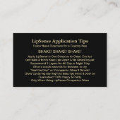 Lipsense Lipstick-Distributor Moderne Gold Lips Visitenkarte (Rückseite)