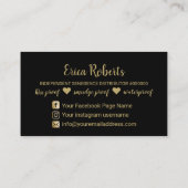 Lipsense Makeup Künstlerische Rose Visitenkarte (Rückseite)