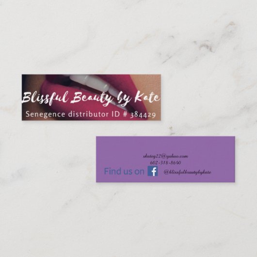 Lipsense Mini Visitenkarte (Vorne/Hinten)