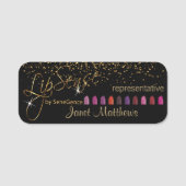 Lipsense Repräsentant mit farbigen Lipsticks Namensschild (Vorderseite)