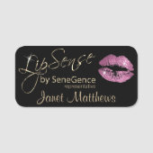 Lipsense - Rosa Lippen Namensschild (Vorderseite)