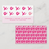 LipSense Schläge und Kisses XOXO Pink Treuekarte (Vorne/Hinten)