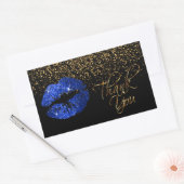 Lipsense SeneGence Danke - Blue Lips Rechteckiger Aufkleber (Umschlag)
