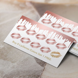 LipSense Verteiler-Rosen-Goldlippenloyalität Treuekarte