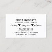 LipSense Verteiler-rote Lippenmake-uployalität Treuekarte (Rückseite)