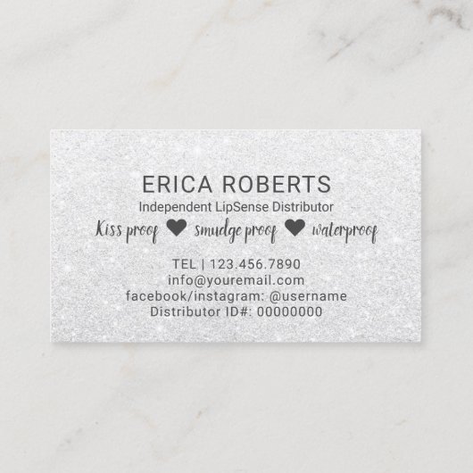 LipSense Verteiler-rote Lippensilberne Loyalität Treuekarte (Rückseite)