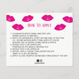 Lipsense-Vertriebspartnerin Hot Pink Lips Anwendun Flyer