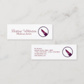 Lipstic Artabdeckung des Maskenbildners Mini Visitenkarte (Vorne/Hinten)