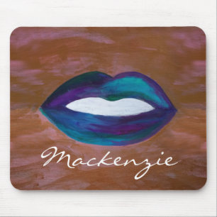 Lipstick Abstract Girly Lips Kiss XOXO Diva Glam Mousepad