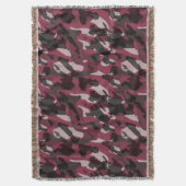 Lipstick and Dark Mauve camo abstract Decke (Vorderseite Vertikal)