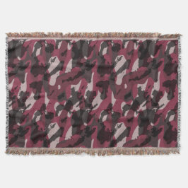 Lipstick and Dark Mauve camo abstract Decke