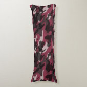 Lipstick and Dark Mauve camo abstract Seitenschläferkissen (Vorderseite Vertikal)