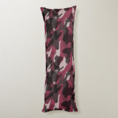 Lipstick and Dark Mauve camo abstract Seitenschläferkissen (Rückseite (Vertikal))