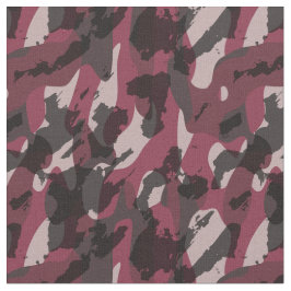 Lipstick and Dark Mauve camo abstract Stoff
