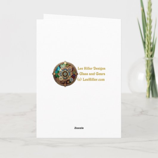 Lipstick-Blume Dankeskarte (Rückseite)