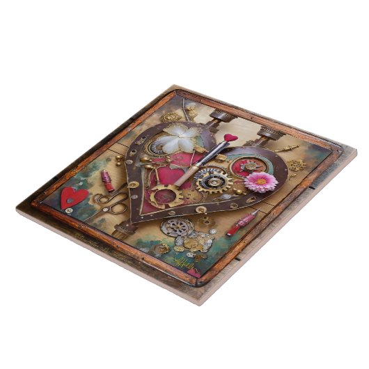 Lipstick-Blume Fliese (Seite)