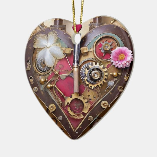 Lipstick-Blume Keramik Ornament (Links)