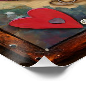 Lipstick-Blume Poster (Ecke)